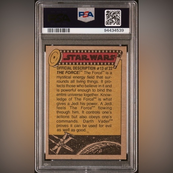 1977 Star Wars #196 Lord Darth Vader PSA 5 FRESHLY GRADED - Picture 2 of 3